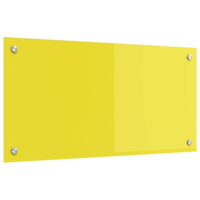 Vidaxl - Dosseret de cuisine Jaune 80x40x0,6 cm en verre trempé