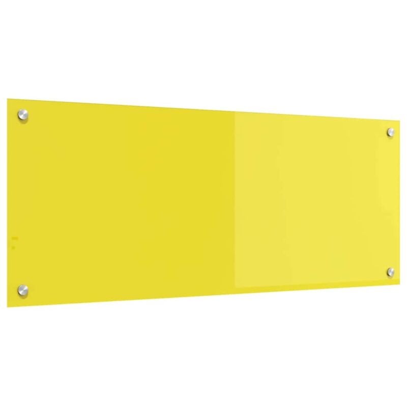Vidaxl - cran de cuisine Jaune 100x40x0.6 cm Verre trempé