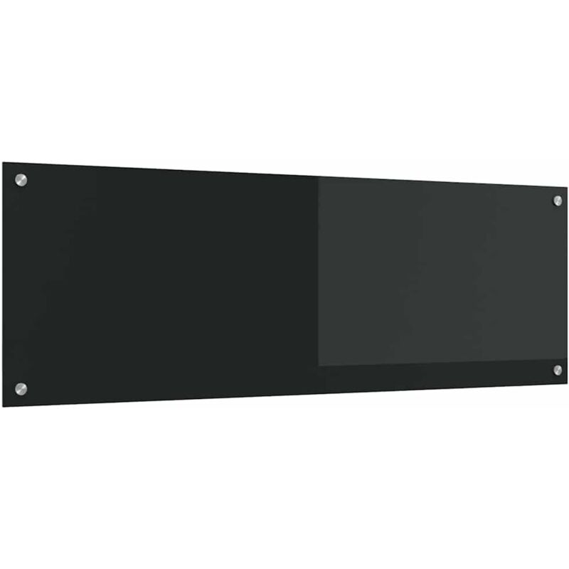 Vidaxl - Crédence de cuisine noire 120x40x0,6 cm en verre trempé