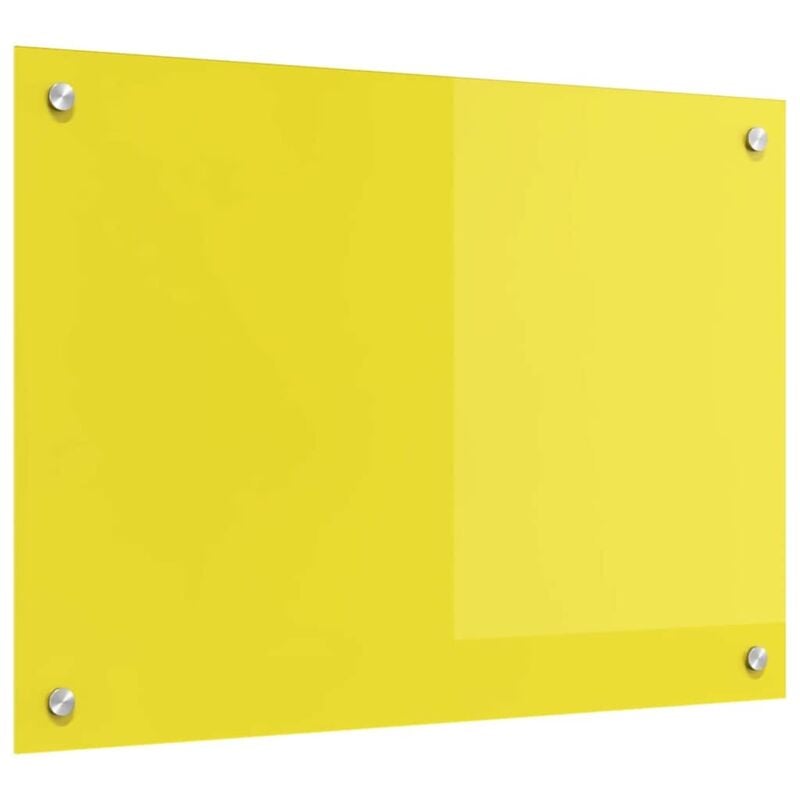 Crédence de cuisine Jaune 70x50x0,6 cm en verre trempé vidaXL