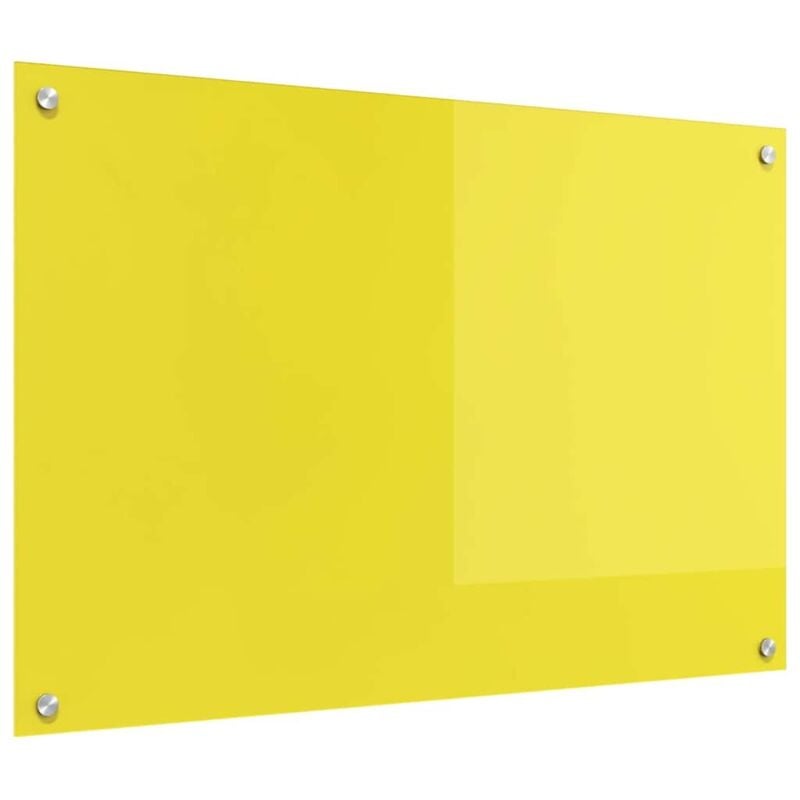 Vidaxl - Dosseret de cuisine jaune 90x60x0,6 cm en verre trempé