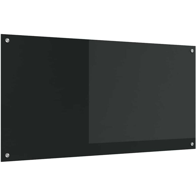 Vidaxl - Dosseret de Cuisine Noir 120x60x0,6 cm Verre Trempé