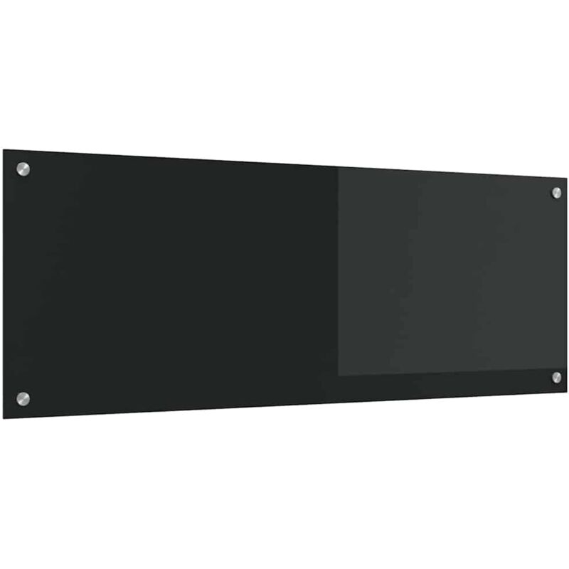 Vidaxl - Bordure de cuisine Noir 110x40x0,6 cm en verre trempé