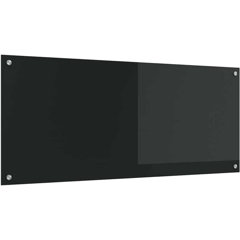 Vidaxl - Carreaux de cuisine Noir 120x50x0.6 cm en verre trempé