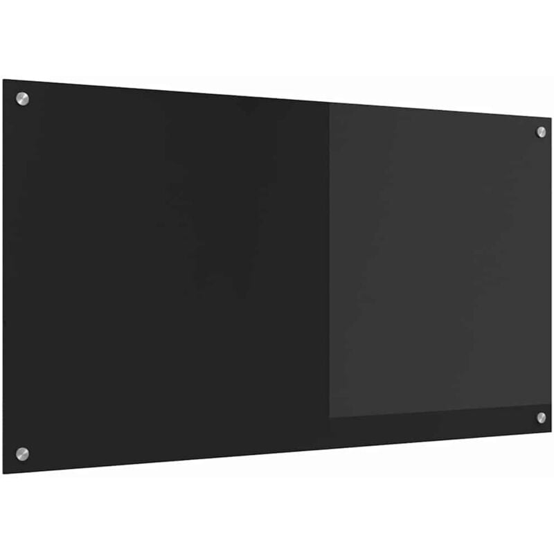 Vidaxl - Crédence de cuisine noire 110x60x0,6 cm en verre trempé