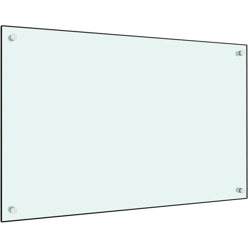 Vidaxl - Dosseret de cuisine Blanc 80x50 cm Verre trempé