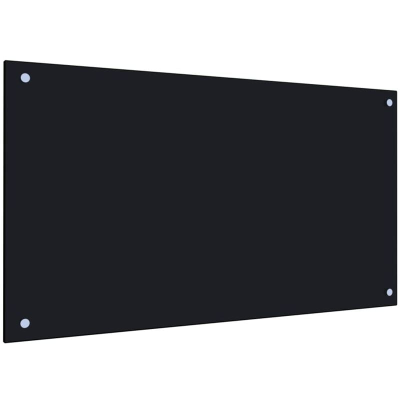 Vidaxl - Dosseret de cuisine Noir 90x50 cm Verre trempé