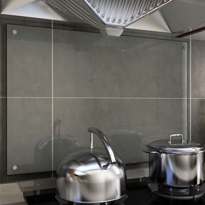 Dosseret de cuisine Transparent 90 x 60 cm Verre trempe