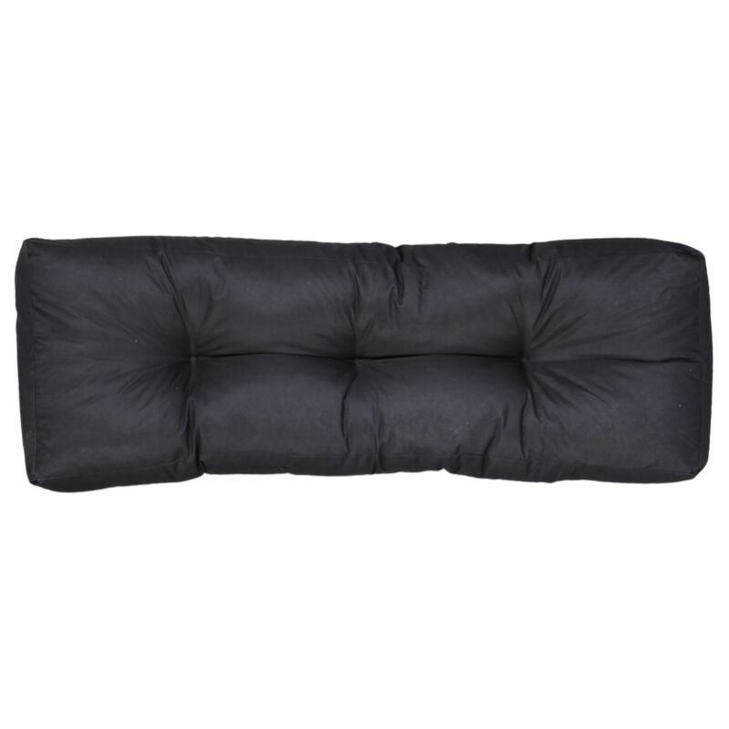 Bananair - Dossier Seul Coussin Palette - 120x40x15 cm Noir