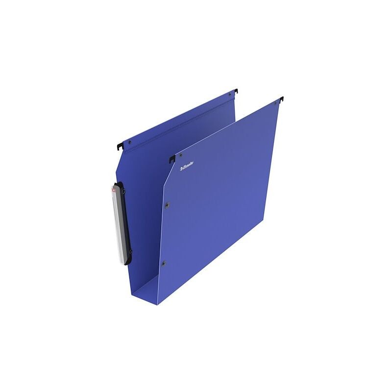 Dossier suspendu plastique Esselte pour armoires fond 50 mm à bouton pression - couleurs assorties - Lot de 10