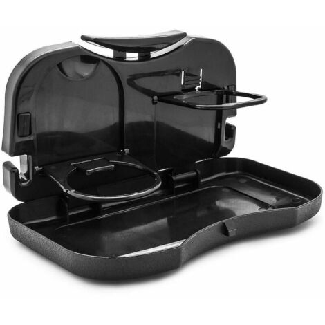 Dossier, table pliante, plateau noir