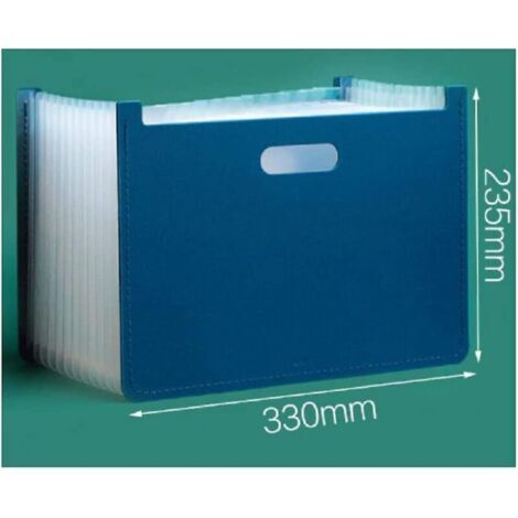 Dossiers multicouches pour étudiants, organisateur de papier de test multifonction pour étudiants, artefact-coupe horizontale-bleu
