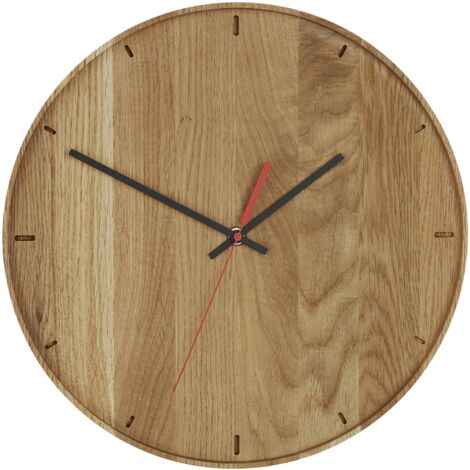 Dostmann Electronic TFA Dostmann 60,3070,01 Quarz Wanduhr 350 mm x 40 mm Eiche Echtholz (60,3070,01) Mark