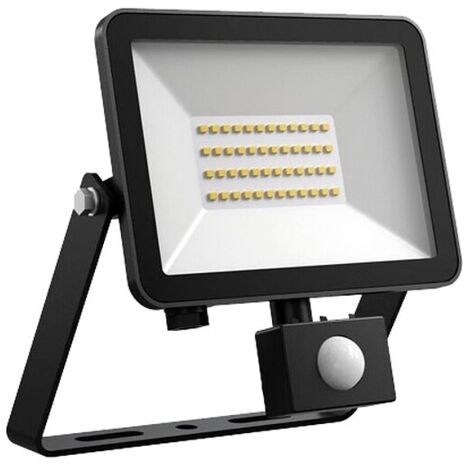 Dotlux 4000K schwarz LED-Strahler FLOORslim-sensor, 50W, mit Bewegungsmelder PIR - 5950 lm