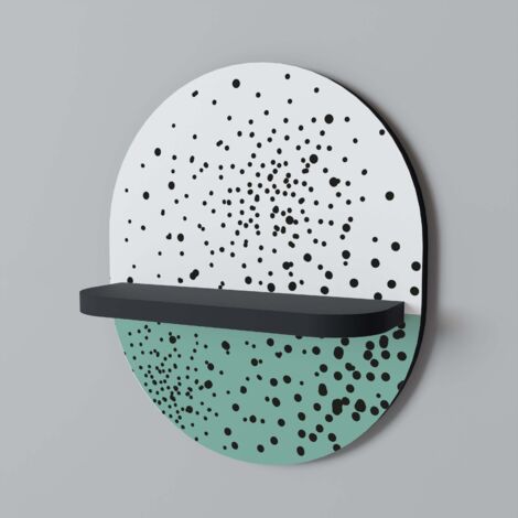 DOTTED DELIGHTS Mensola ovale nera