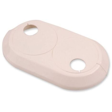 Double 18mm Pvc White Radiator Plastic Water Pipe Cover Collar Rose