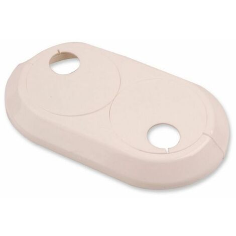 Double 20mm PVC Blanc Radiateur Plastique Eau Couvre Tuyau Collier
