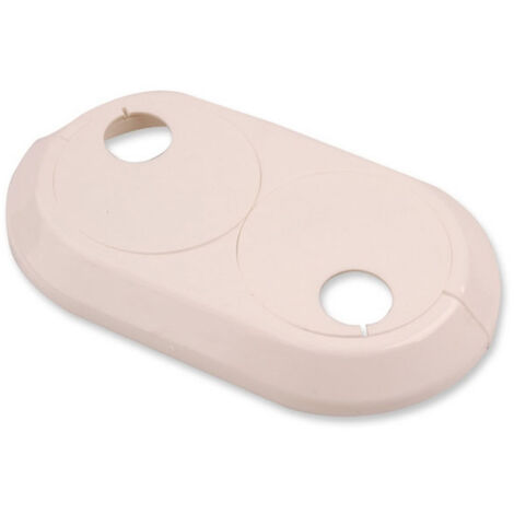 Double 20mm PVC Blanc Radiateur Plastique Eau Couvre Tuyau Collier