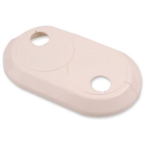 Double 22mm Pvc White Radiator Plastic Water Pipe Cover Collar Rose