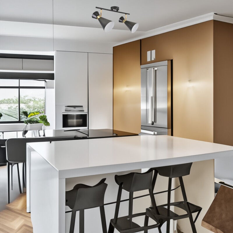 Millumine - Applique Double Conique Iron Noir Et Dore