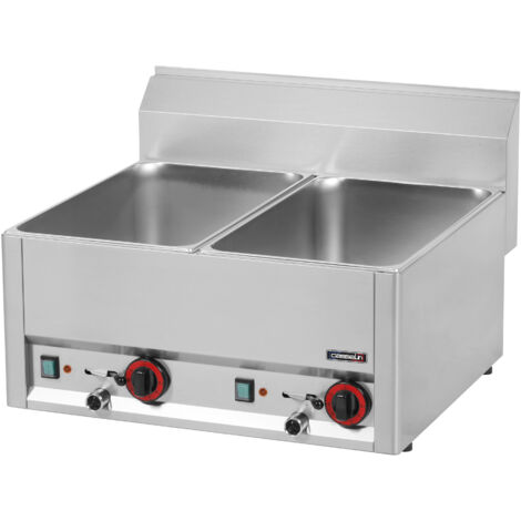 Double bain-marie GN 1/1 avec vannes de vidange 66 - Casselin