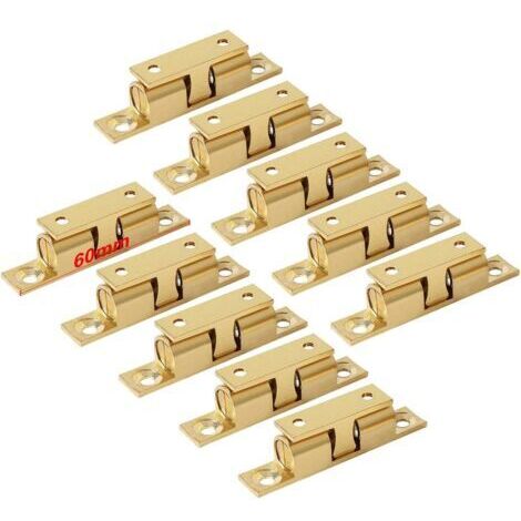 Double Ball Catch 60mm Roller Latches Fastener for Closet Furniture Door Cabinet Latch Door Lock (10 Pcs)