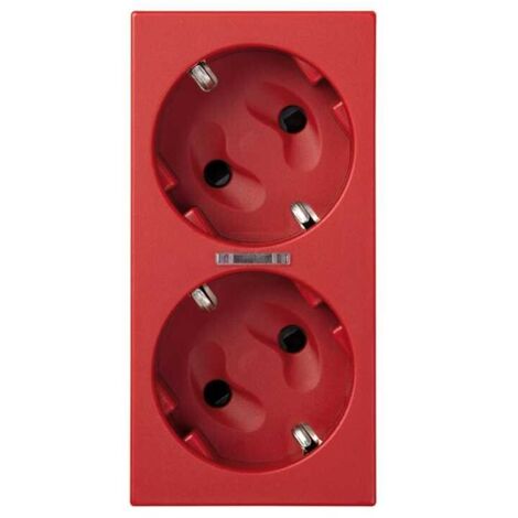 Double Base Schuko durch Schneiden mit LED Ro SIMON 50010432-037
