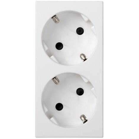 Double Base Schuko durch Schnitt ohne weiße LED SIMON 50000432-030