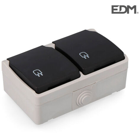 Double base t/tl étanche rétractable économique edm ip44