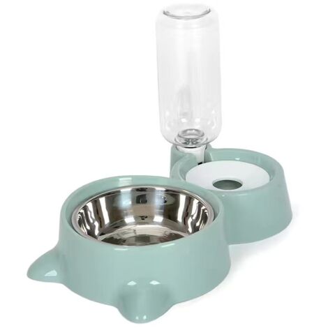 Double Bol pour Animaux de Compagnie,Compagnie Automatique Double Bol Gamelle pour Chat,Double Gamelle Chat Surleve pour Chaton Puppy