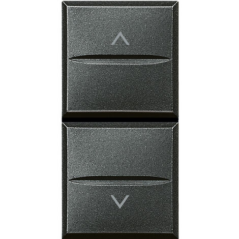 Double bouton commutateur 1-0-2 Bticino Axolute axial anthracite HS4027