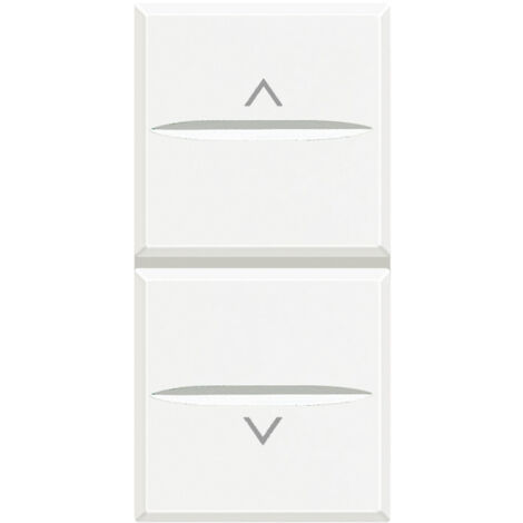 Double bouton commutateur 1-0-2 Bticino Axolute axial Blanc HD4027