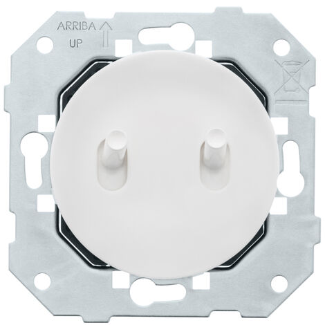 Double bouton poussoir BLANC - BLANC GLOSSY DOM - FONTINI