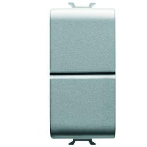 Double bouton-poussoir Gewiss Chorus pour volet roulant titane GW14141