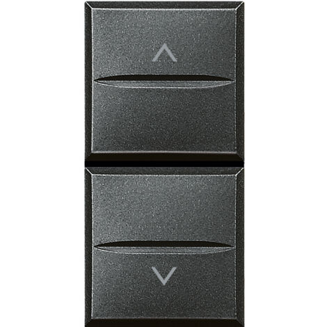 Double bouton verrouillé Bticino Axolute anthracite HS4037