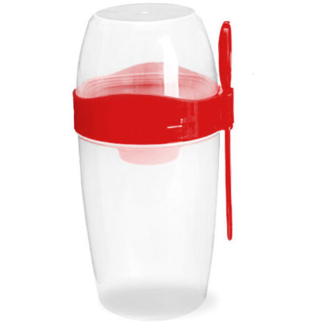Double Breakfast Cup Oatmeal Cup with Lid Poons Forks for Business People