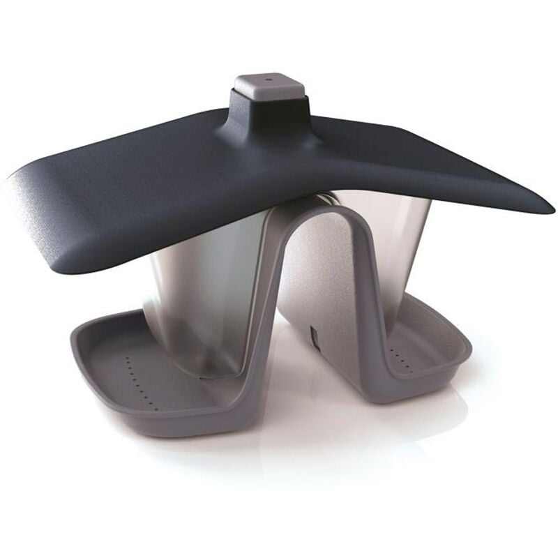 Double canard amusant birdyfeed double plastique double en pierre grise 28 (long) x 18.5 (largeur) x 17.3 (hauteur) cm