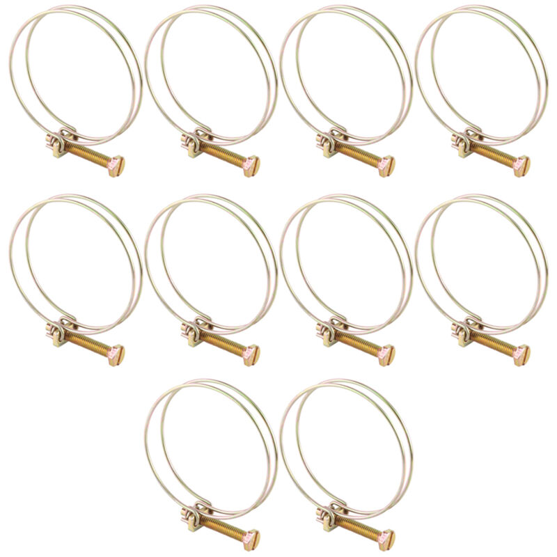 Double Collier de serrage à vis sans fin pour tuyau d'eau Collier de serrage pour tuyaux Plomberie (52mm-57mm)