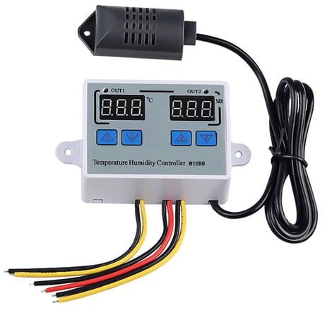 Contrôleur d'humidité numérique Hygromètre Commutateur de contrôle d' humidité 0 ~ 99% RH Hygrostat avec sens d'humidité