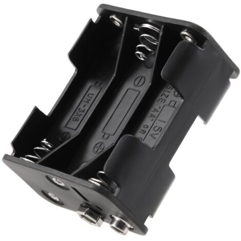 Double cotes 6 x 1.5 V AA boitier de la pile noir