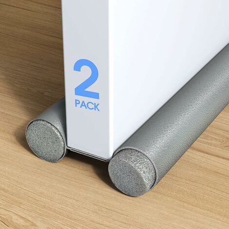 Double coupe-vent pour le bas des portes Paquet de 2 bloque-bruit de porte Protection contre le bruit Réduction des odeurs Pare-brise économie d'énergie sous le joint de porte