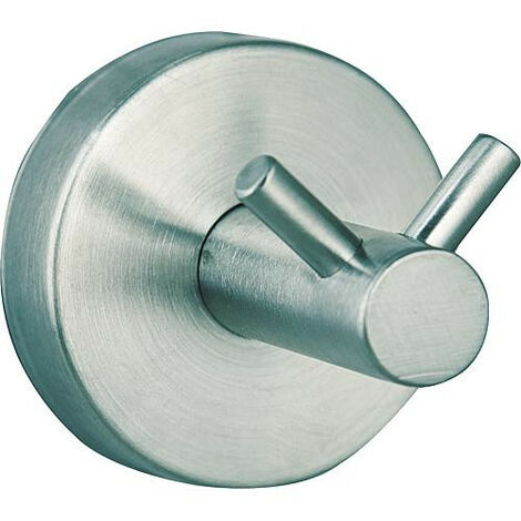 Double crochet Axial à coller, inox inox mat