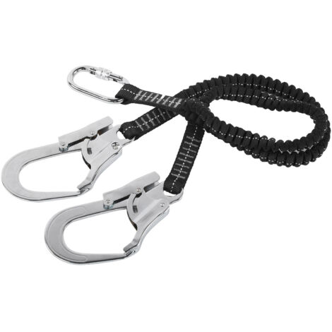 Double Crochet en Acier Élastique Grande Taille - Ceinture de Sécurité Résistante à l'Usure