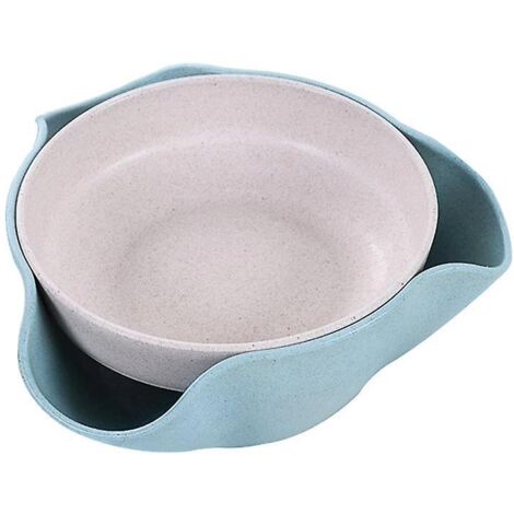 double-dish Bol De Service Apritif Pour Olives, Noix, Avec Sous Bol Pour Les Coquilles Bleu