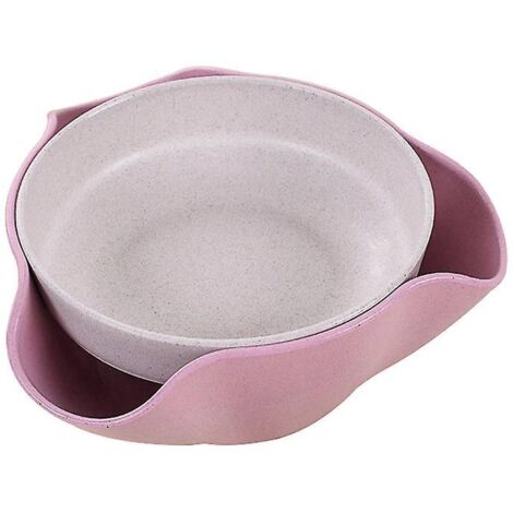 double-dish Bol De Service Apritif Pour Olives, Noix, Avec Sous Bol Pour Les Coquilles Couleur Rose