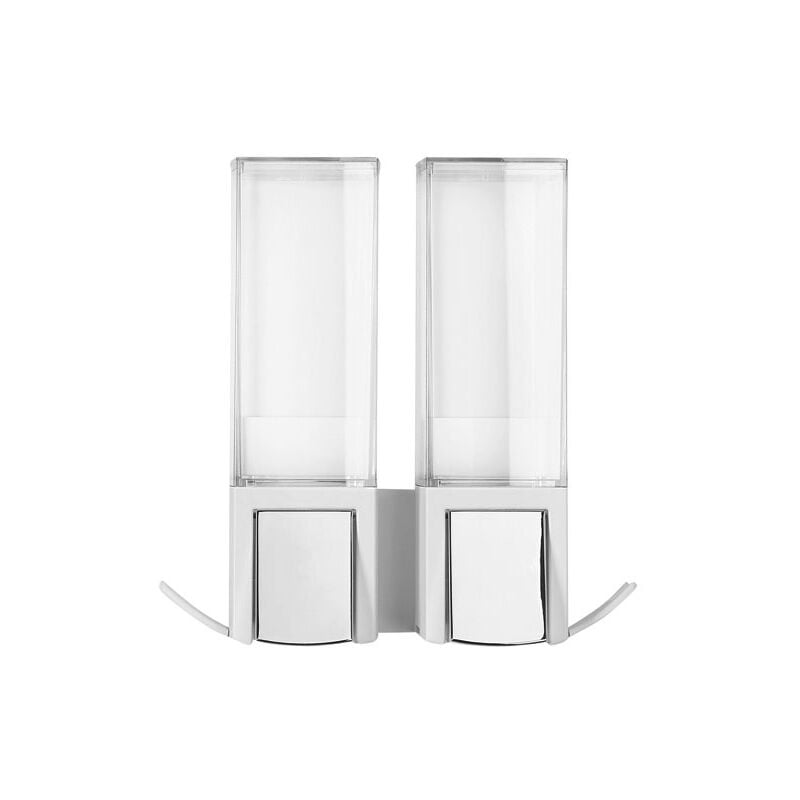 Double distributeur de savon mural blanc - Compactor