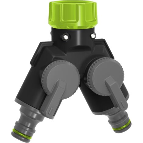 Double distributeur d'eau avec vannes STR STALCO GARDEN REGULATED