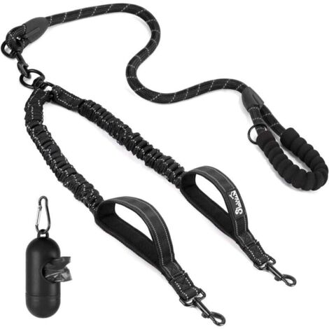 Double Dog Leash - 360° Rotatable, Durable, Reflective, Double Dog Leash for Walking Two Dogs, No Tangle, Double Dog Splitter with Soft Grip, Dog Leash for the MUMU