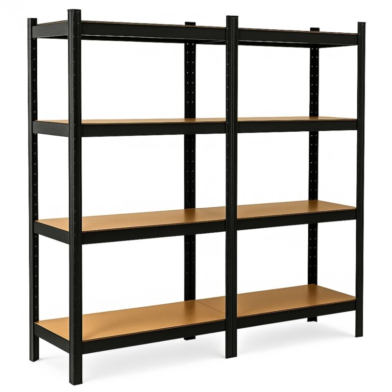 Euro Vanadium - Etagère pour charges lourdes, 160 x160 cm, Capacité 640 kg - Etagère de rangement Modulable - 40 cm - Noir