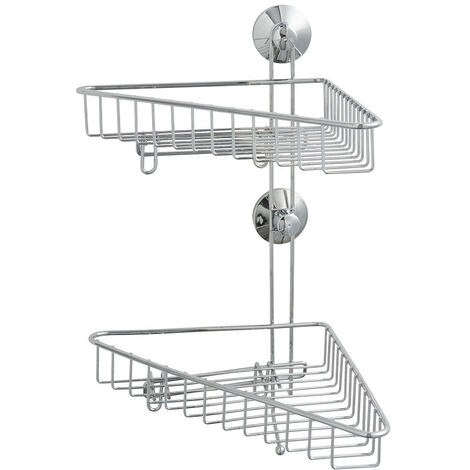 Double étagère de douche en ABS chromé